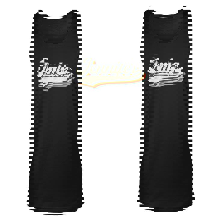 Jennifer Name Personalized Vintage Retro Jennifer Sport Name Tank Top