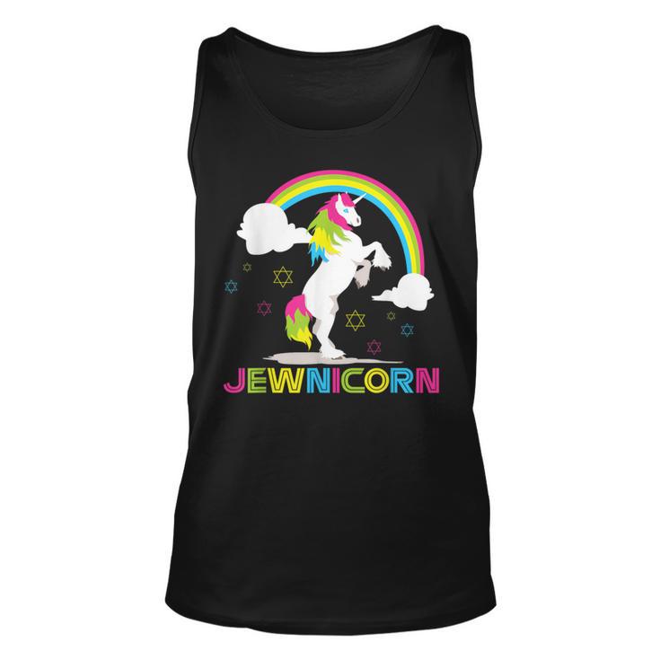 Jewnicorn Jewish Unicorn Hanukkah Ugly Christmas Sweater Tank Top