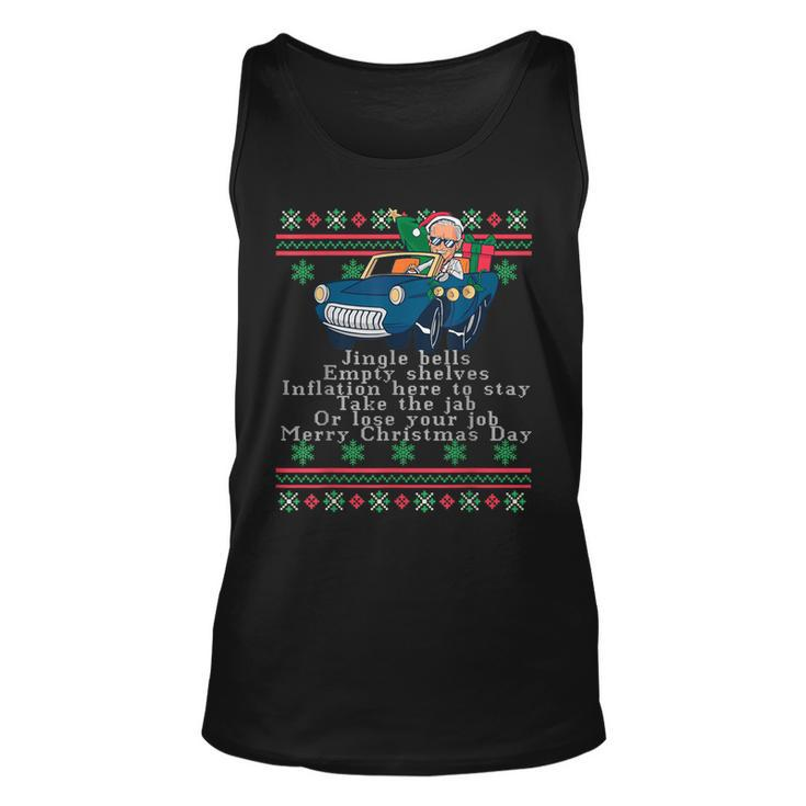 Jingle Joe Biden Santa Trump Ugly Christmas Sweater Tank Top