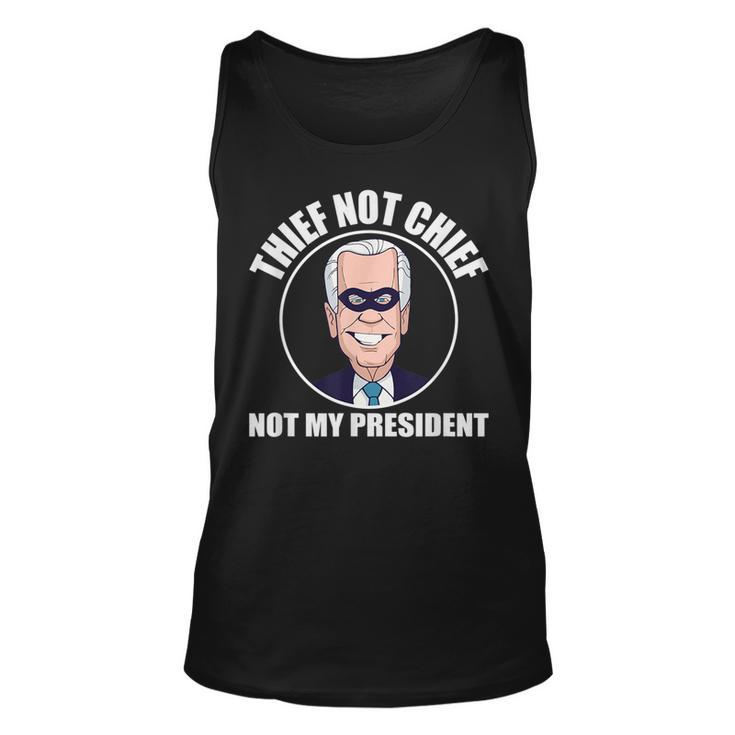 Joe Biden Is Not My President Funny Anti Joe Biden Unisex Tank Top