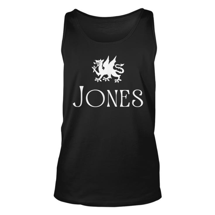 Jones Surname Welsh Family Name Wales Heraldic Dragon Tank Top