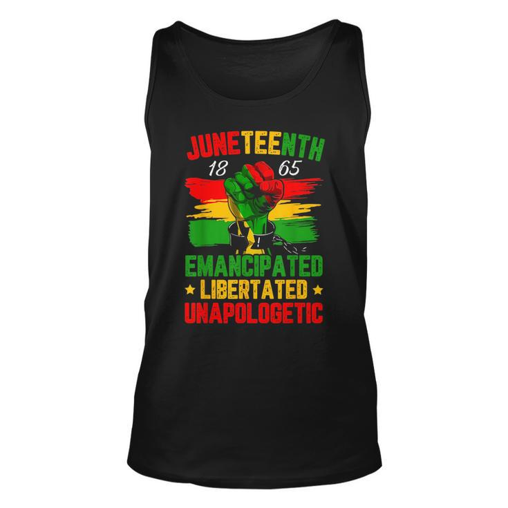 Junenth 1865 Black History African American Freedom Gifts Unisex Tank Top