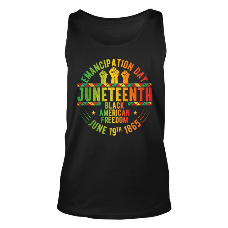 Junenth 1865 Celebrate Independence Day Of Bold Black  Unisex Tank Top