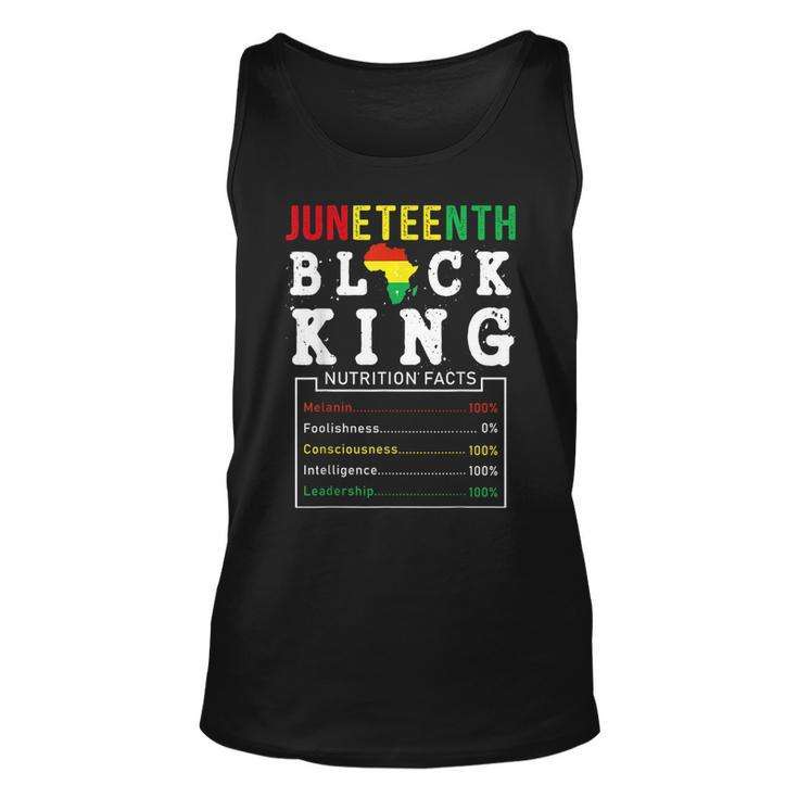 Junenth Black King Nutrition Facts Fathers Day Melanin Tank Top