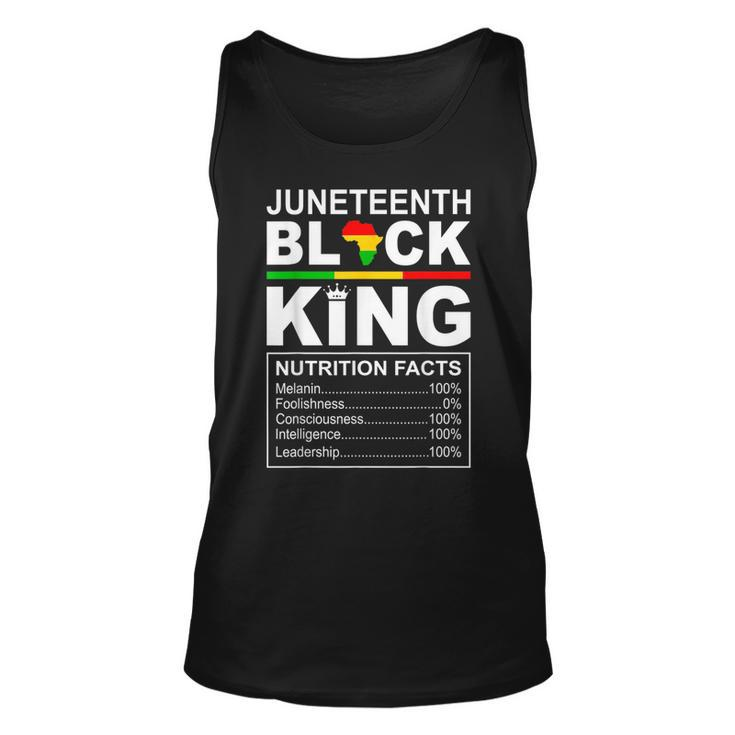 Junenth Black King Nutrition Facts Fathersday Blackfather  Unisex Tank Top
