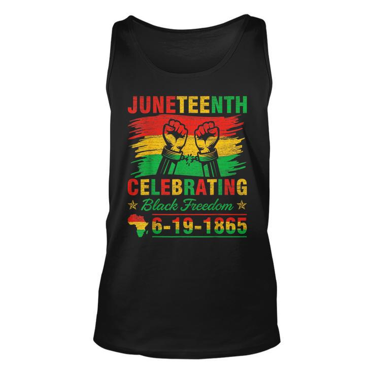 Junenth Breaking Every Chain 1865 Black American Freedom  Unisex Tank Top