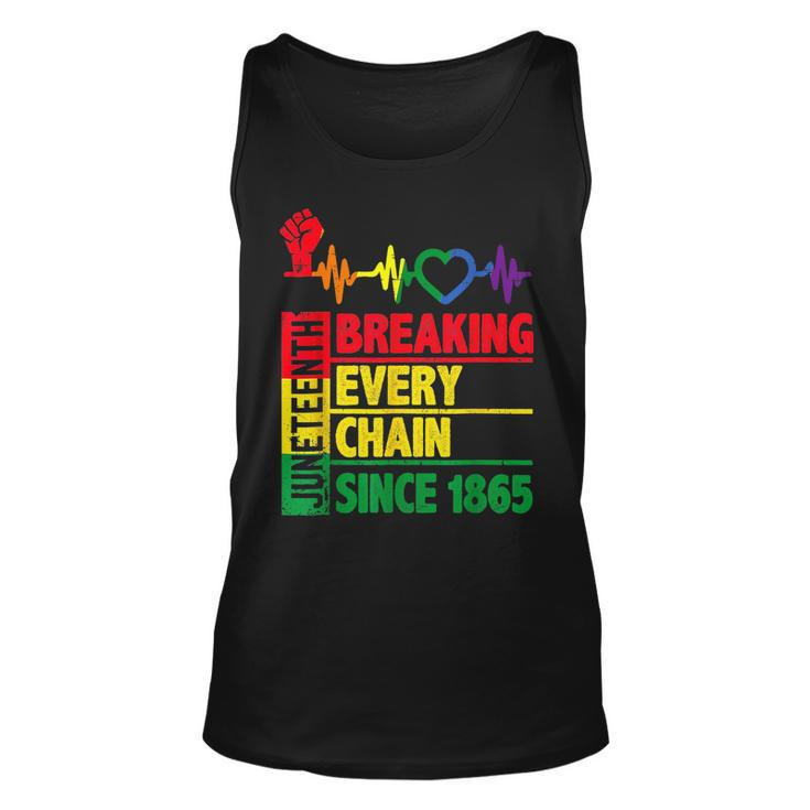 Junenth Breaking Every Chain Since 1865 African Freedom  Unisex Tank Top