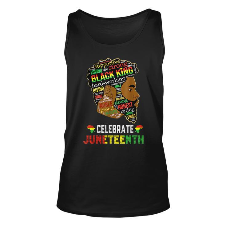 Junenth Celebrate 1865 Freedom Black King Fathers Day Men  Unisex Tank Top