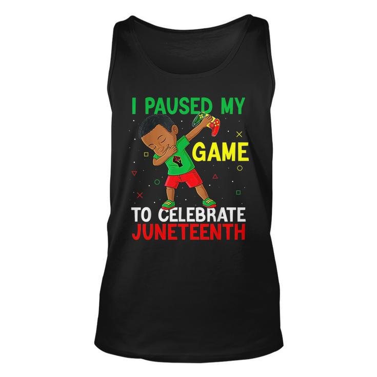 Junenth I Paused My Game To Celebrate Junenth Gaming Unisex Tank Top