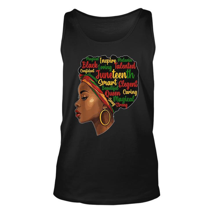Junenth Is My Independence Day Afro Melanin Black Queen  Unisex Tank Top