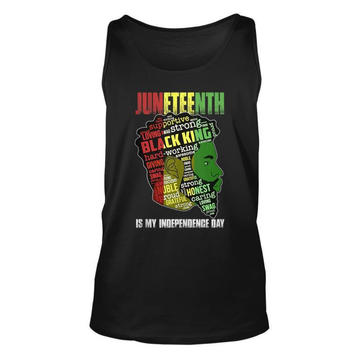 Junenth Is My Independence Day Black King Fathers Day Men  Unisex Tank Top