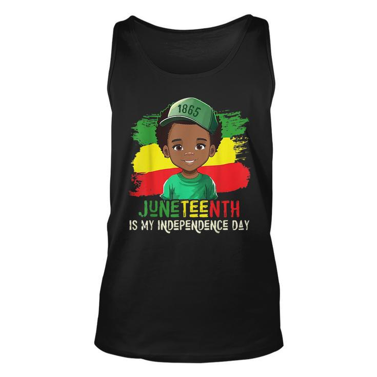 Junenth Is My Independence Day Brown Skin King Boys Kids  Unisex Tank Top
