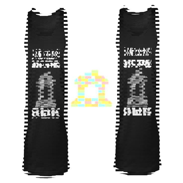 Just A Boy Who Loves Building Blocks Master Builder  Unisex Tank Top