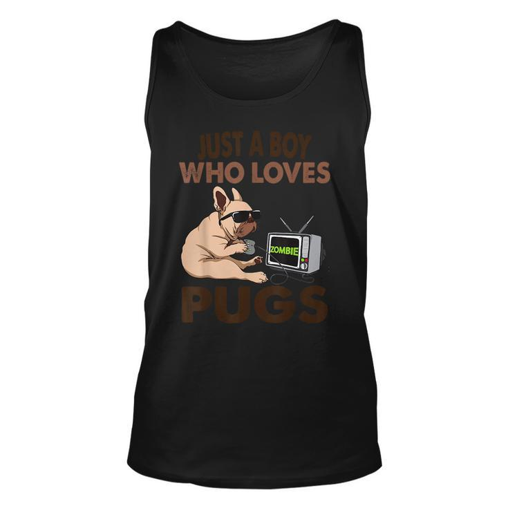 Just A Boy Who Loves Pugs Unisex Tank Top