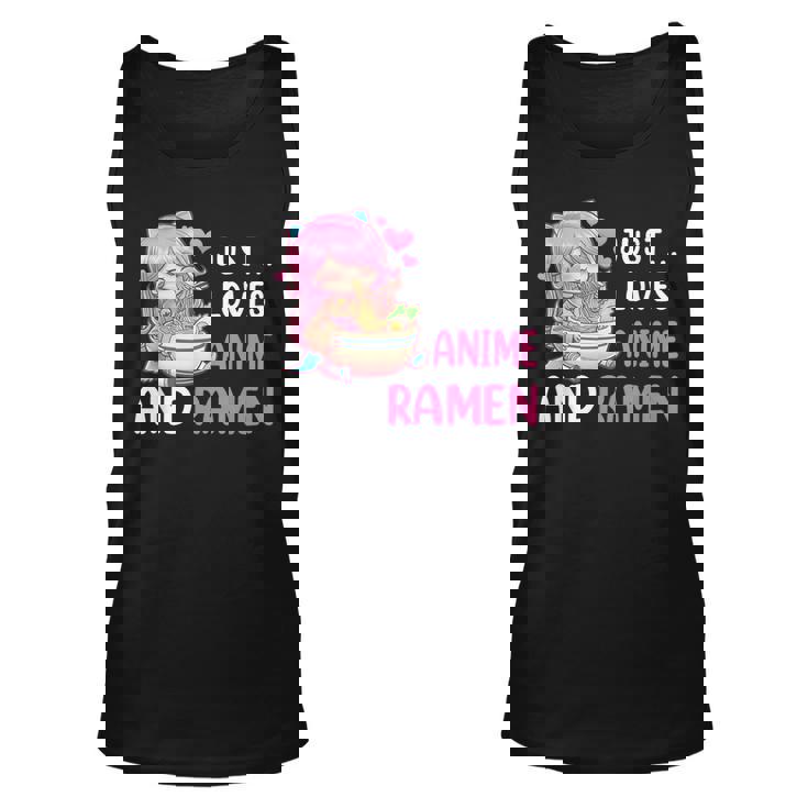 Just A Girl Who Loves Anime And Ramen Japan Anime Unisex Tank Top