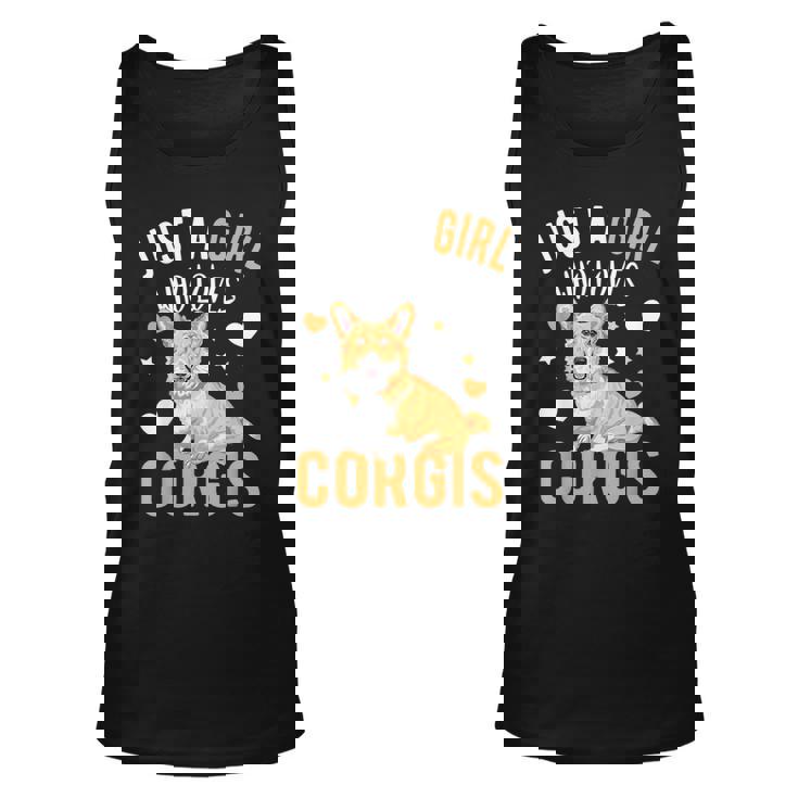 Just A Girl Who Loves Corgis Corgi Dog Corgi Lover Gift Unisex Tank Top