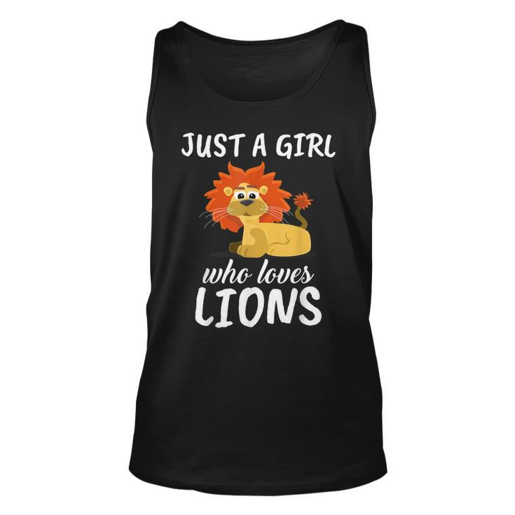 Just A Girl Who Loves Lions Clothes Outfit Gift Lion  Unisex Tank Top