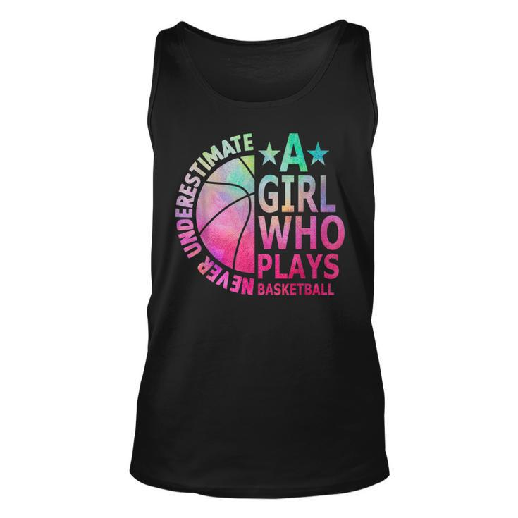 Just A Girl Who Loves Basketball Never Underestimate Bball Basketball Tank Top