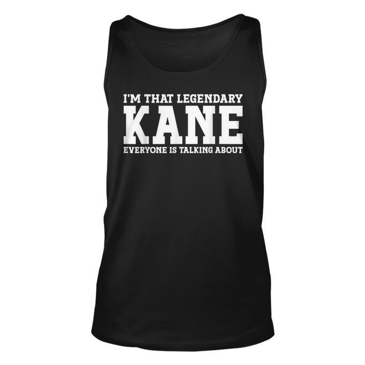 Kane Surname Funny Team Family Last Name Kane Unisex Tank Top