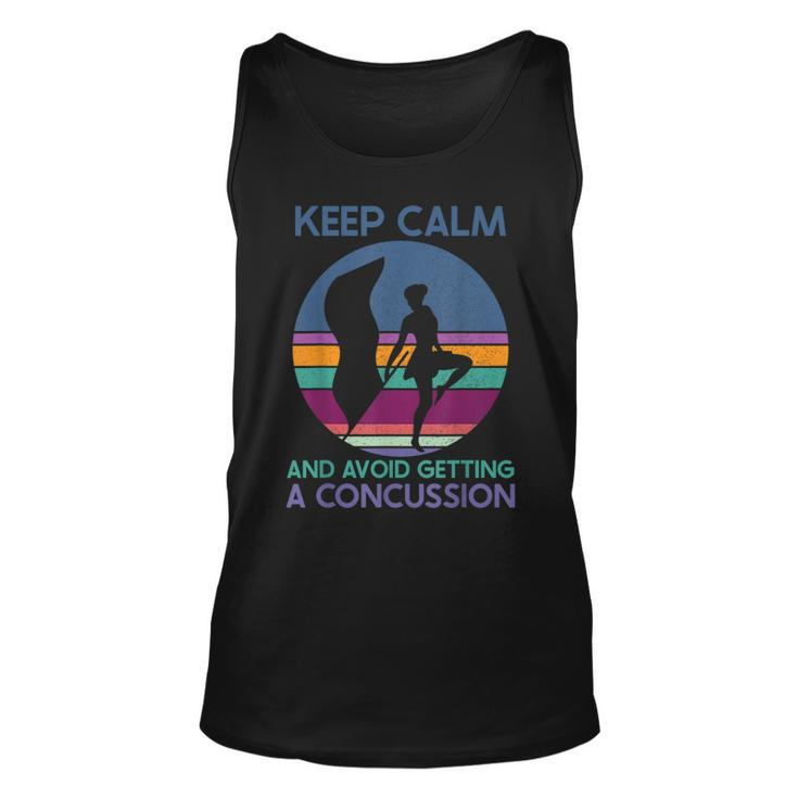 Keep Calm And Avoid Getting A Concussion Retro Color Guard Tank Top