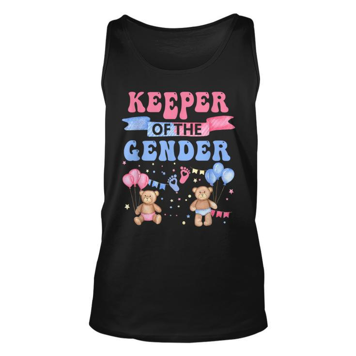 Keeper Of The Gender Reveal Baby Bear Balloons Pink Or Blue Tank Top