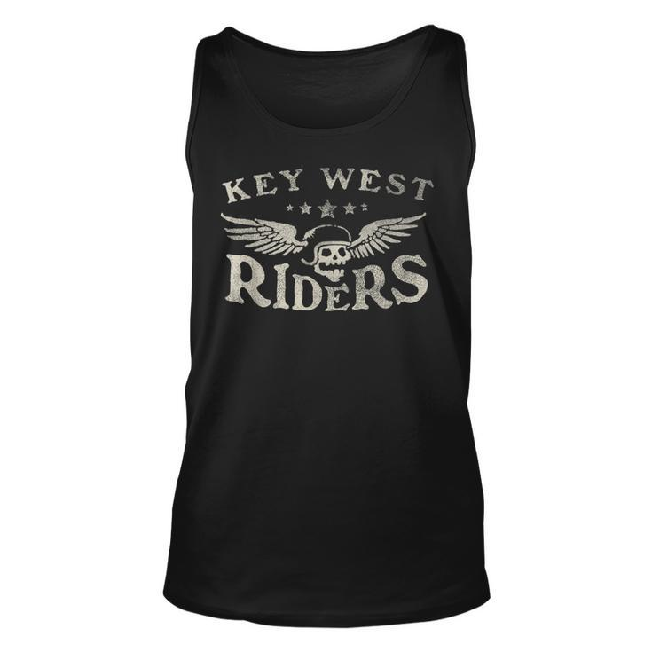 Key West Riders Motorcycle Skull Wings Unisex Tank Top
