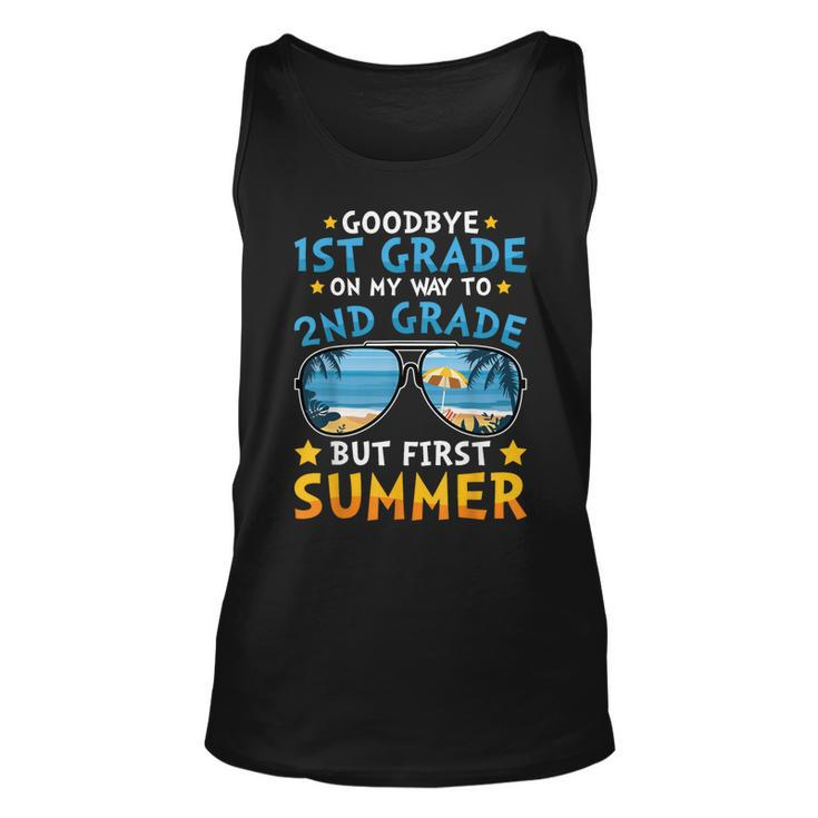 Kids Goodbye 1St Grade Graduation To 2Nd Grade Hello Summer Tank Top