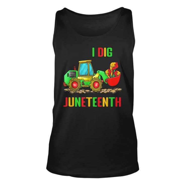 Kids I Dig Junenth Fists Tractor Toddler Boys Tractors  Unisex Tank Top