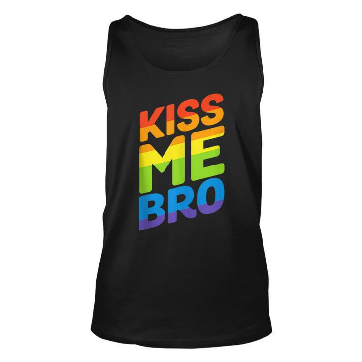 Kiss Me Bro Gay Pride Lgbtq  Unisex Tank Top