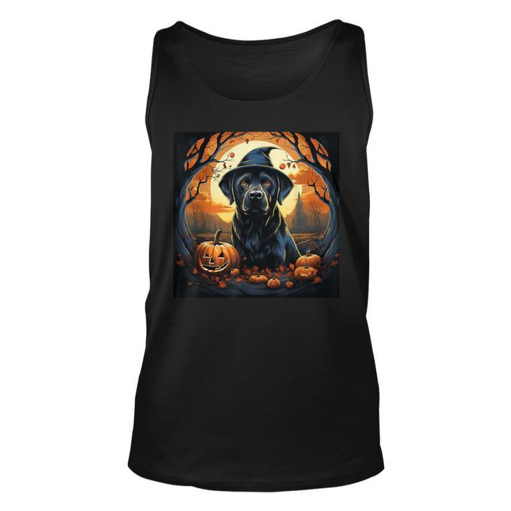 Labrador Witch With Pumpkin Halloween Costume Lab Lover Tank Top