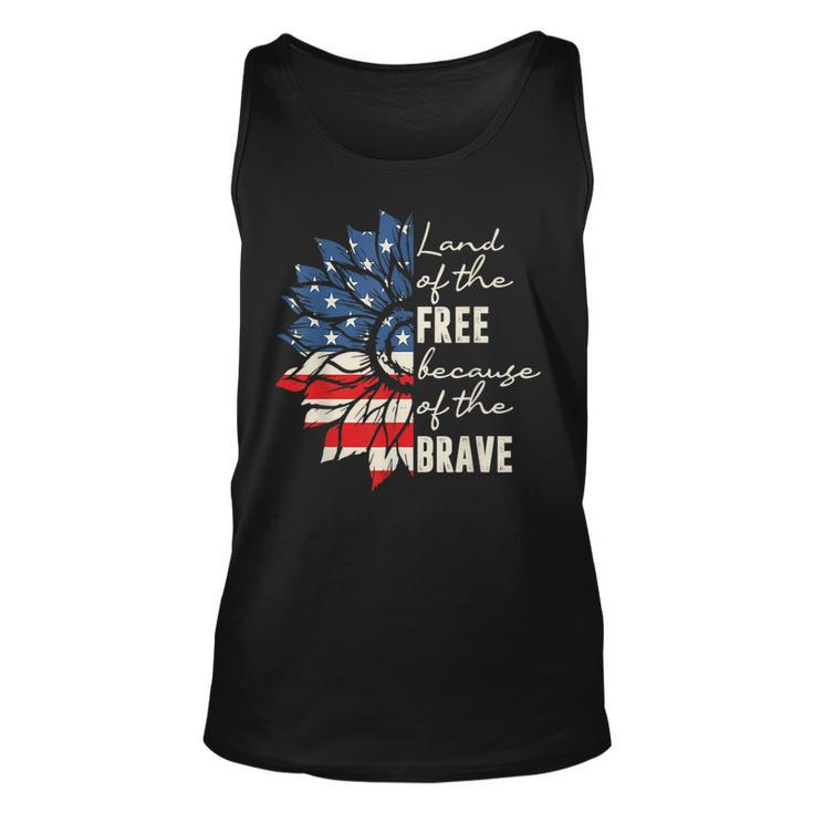 Land Of The Free Because Of The Brave 4Th Of July Unisex Tank Top
