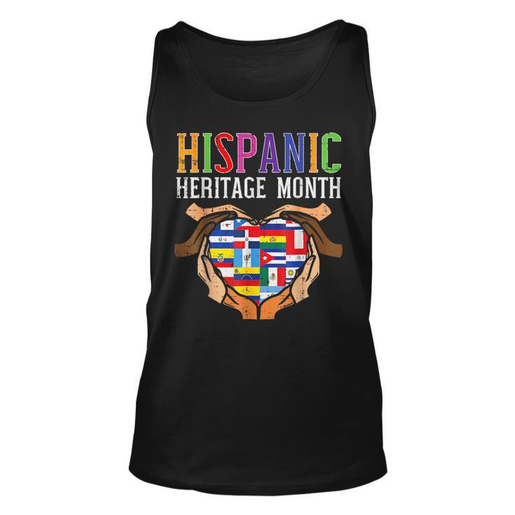 Latino Countries Flag Heart Hispanic Heritage Month Tank Top