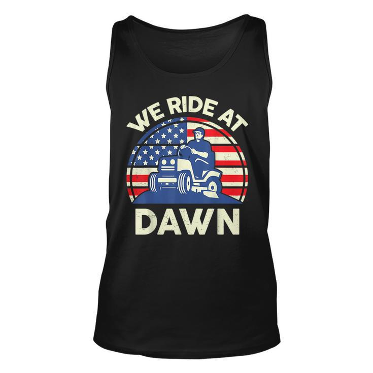 Lawnmowing  We Ride At Dawn Lawnmower Unisex Tank Top