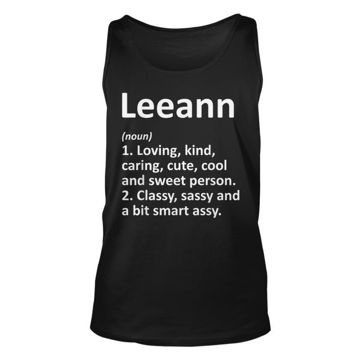 Leeann Definition Personalized Name Birthday Idea Definition Tank Top