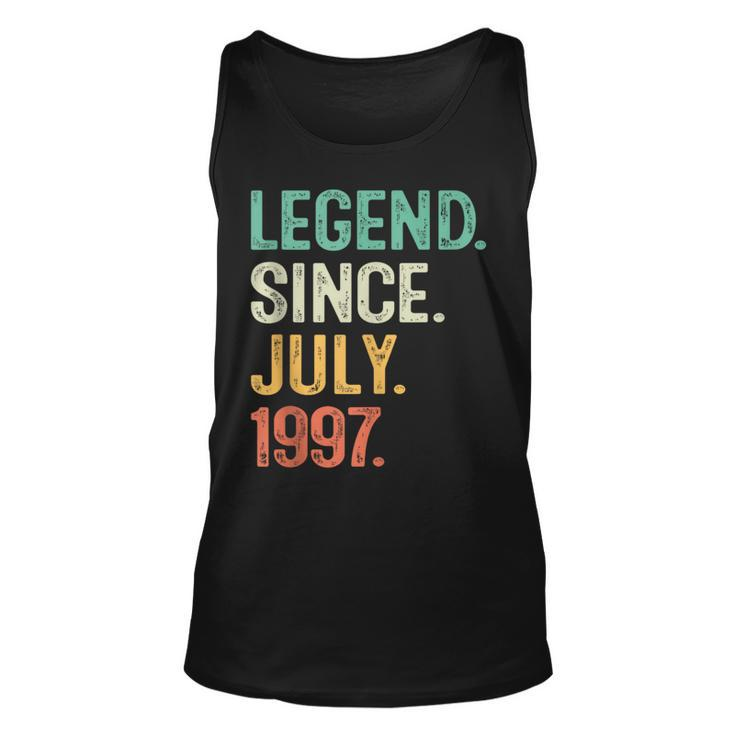 Legend Since July 1997 26Th Birthday Gifts 26 Years Old Men Unisex Tank Top
