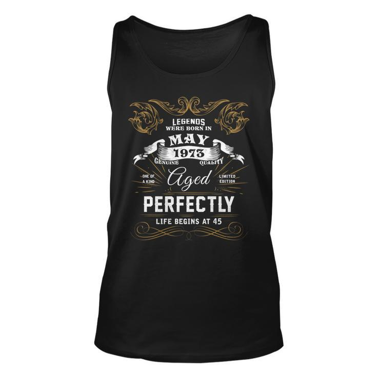 Legends Were Born In May 1973 Unisex Tank Top