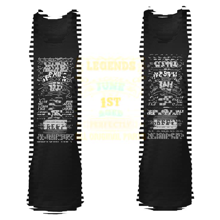 Legends Were Born On June 1 Birthday The 1St Awesome Happy  Unisex Tank Top