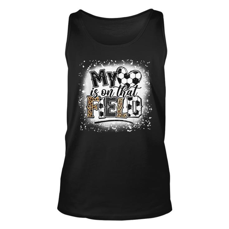 Leopard My Heart Is On That Field Soccer Love Game Day Vibes Tank Top