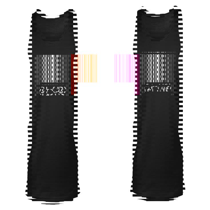 Lesbian Gay Barcode Pride Chicago Illinois Queer Aesthetic Unisex Tank Top