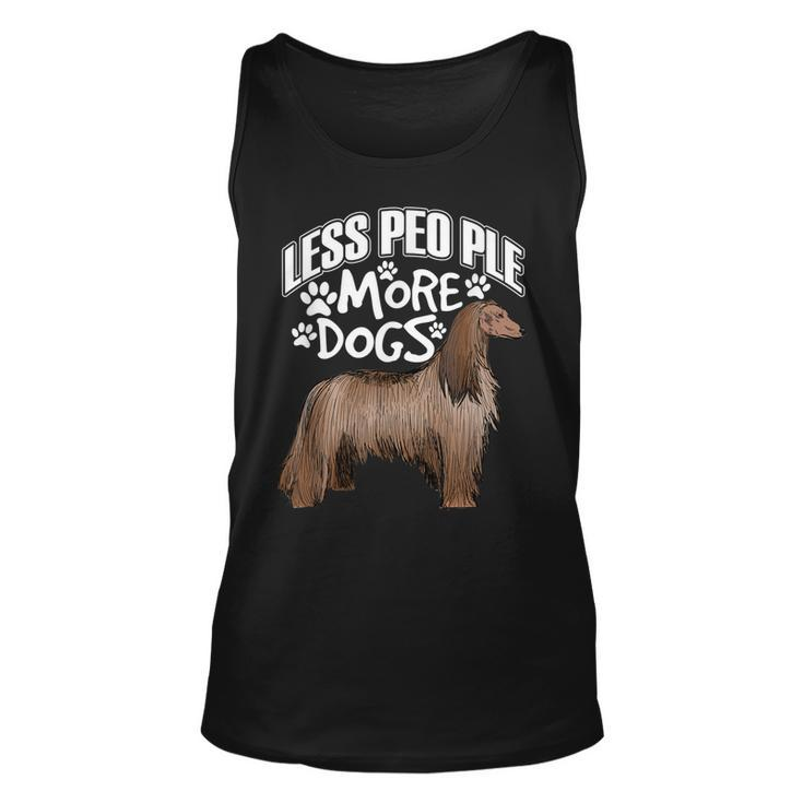 Less People More Dogs Afghan Hound Dogs  Unisex Tank Top