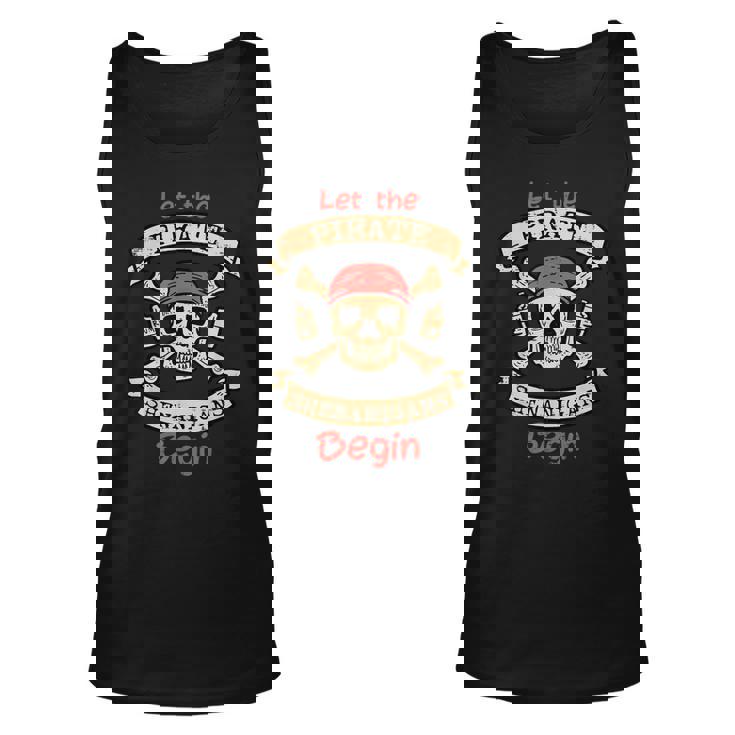 Let The Pirate Shenanigans Begin Skull Fun Halloween Costume Tank Top