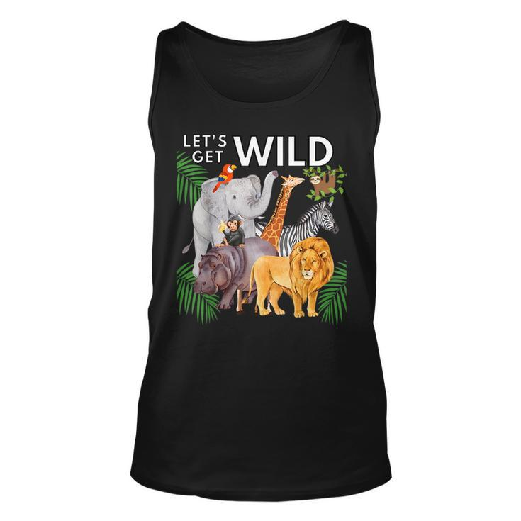 Lets Get Wild Animals Zoo Safari Party A Day At The Zoo  Unisex Tank Top