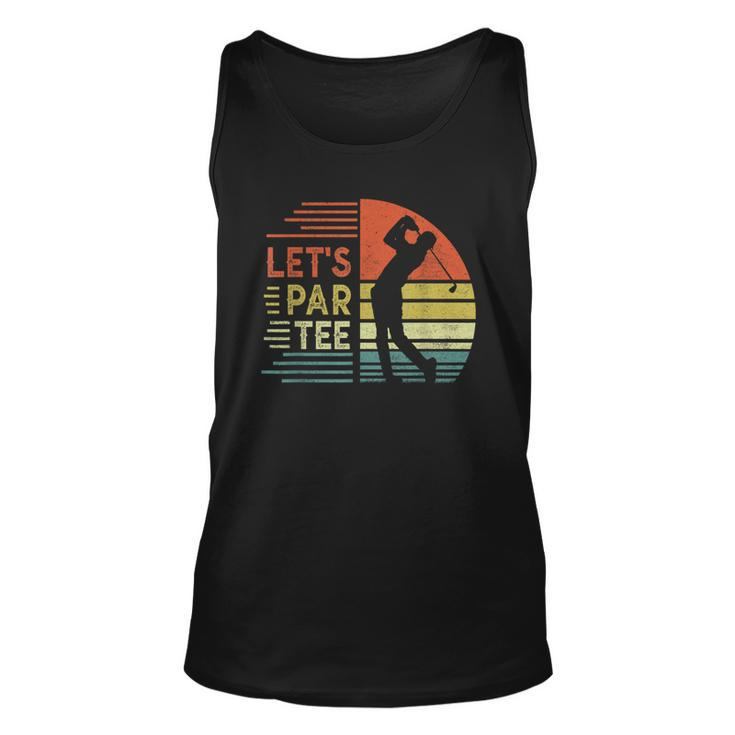 Let's Par Father's Day Dad Party Golfer Golf Tank Top