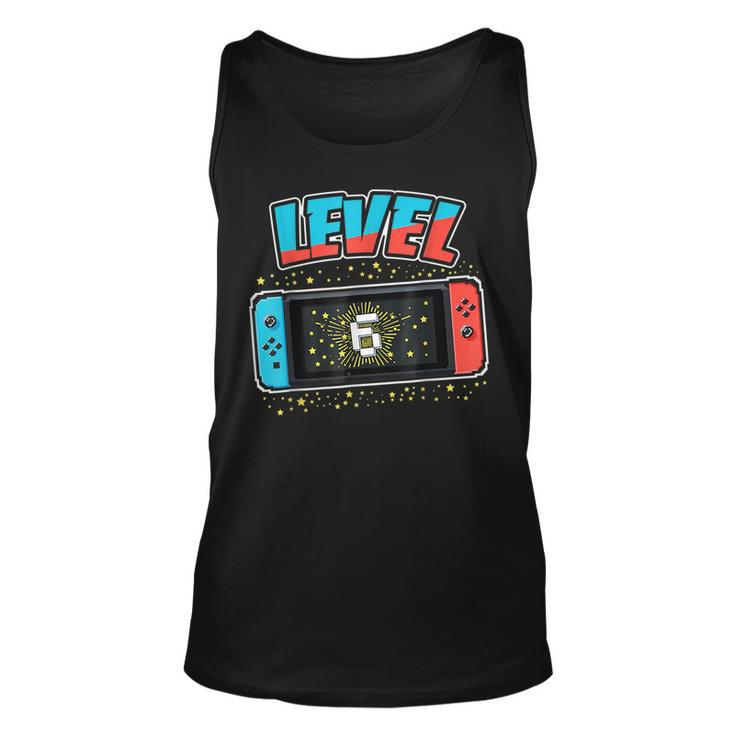 Level 6 Birthday  Boy 6 Years Old Video Games Gift Unisex Tank Top