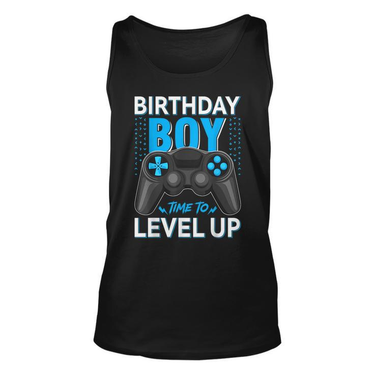 Level Up Birthday Boy Gamer  Kids Party Video Game Gift Unisex Tank Top