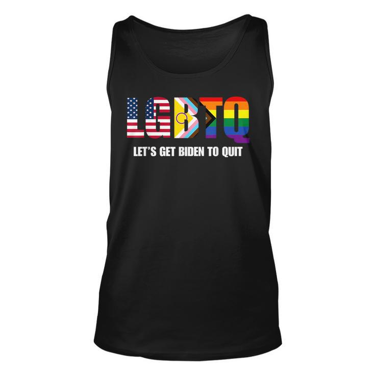 Lgbtq Lets Get Biden To Quite Funny Gay Pride  Unisex Tank Top