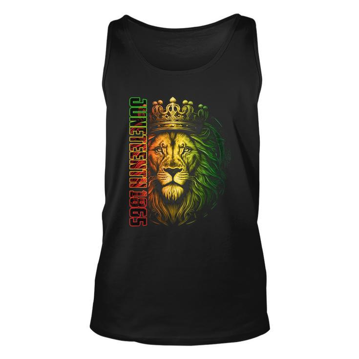 Lion Junenth African American Freedom Black History Unisex Tank Top