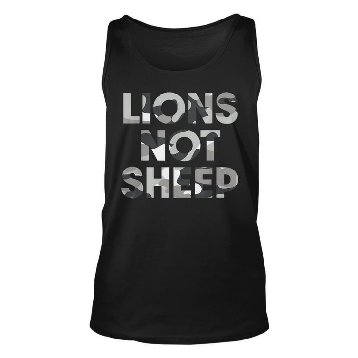 Lions Not Sheep Grey Gray Camo Camouflage  Unisex Tank Top