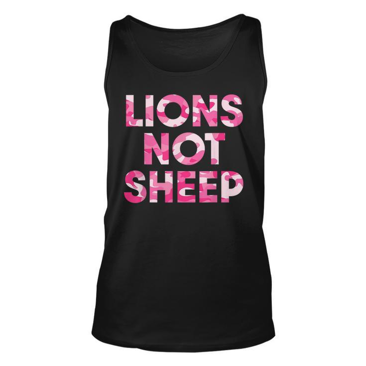 Lions Not Sheep Pink Camo Camouflage  Unisex Tank Top