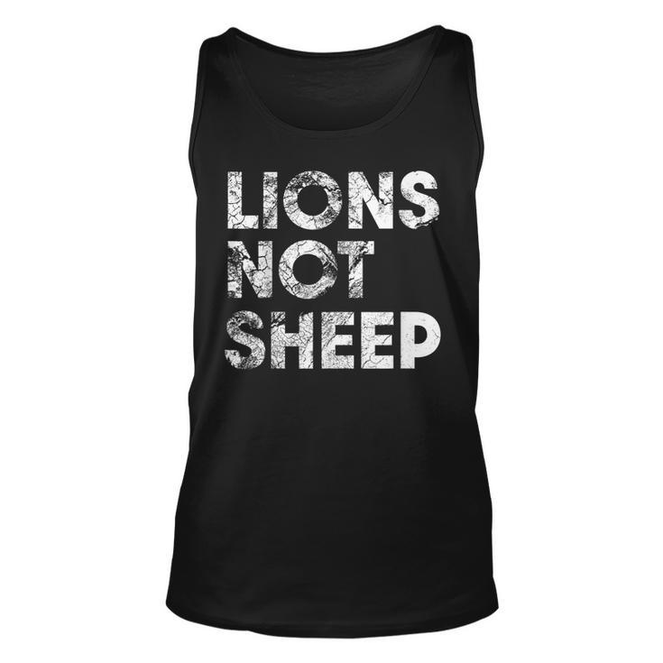 Lions Not Sheep  Unisex Tank Top